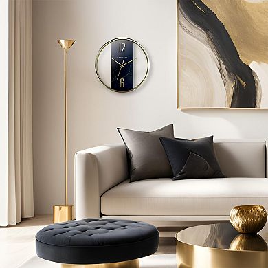 Westclox 16 in. Gold & Black Wall Clock