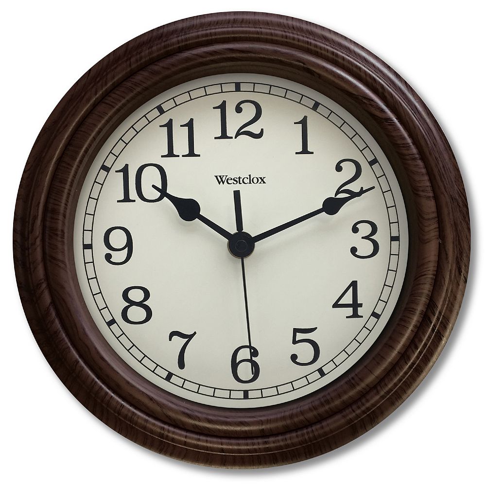 Westclox 10 in. Woodgrain Wall Clock