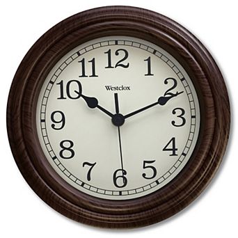 Westclox 10 in Woodgrain Wall Clock
