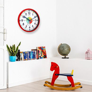 Westclox Red 12 in. Time Teacher Clock