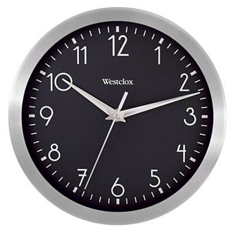 Westclox 9 in Metal Finish Wall Clock