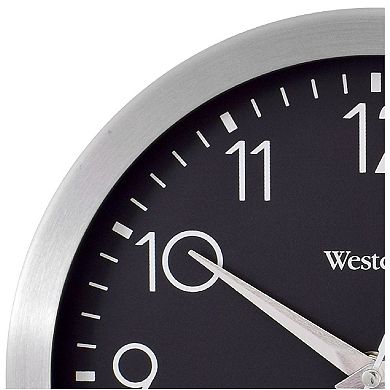 Westclox 9 in. Metal Finish Wall Clock