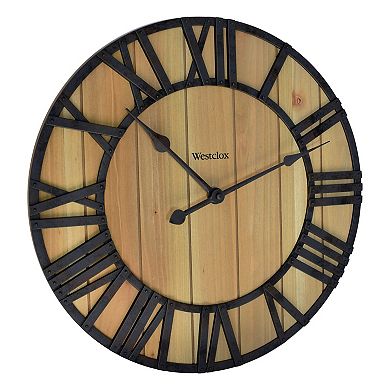 Westclox 16 in. Natural Wood Wall Clock