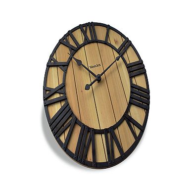 Westclox 16 in. Natural Wood Wall Clock