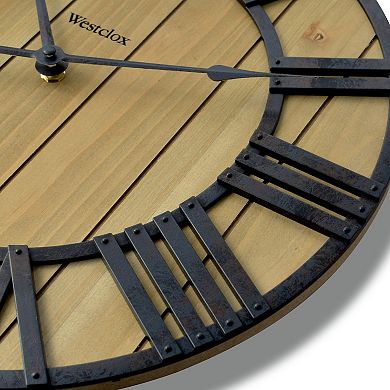 Westclox 16 in. Natural Wood Wall Clock