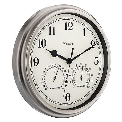 Westclox 12 in. Metal Indoor & Outdoor Clock
