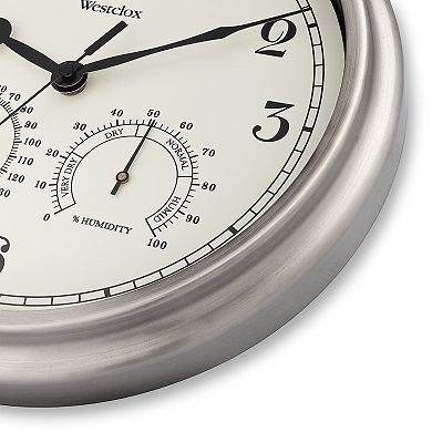 Westclox 12 in. Metal Indoor & Outdoor Clock