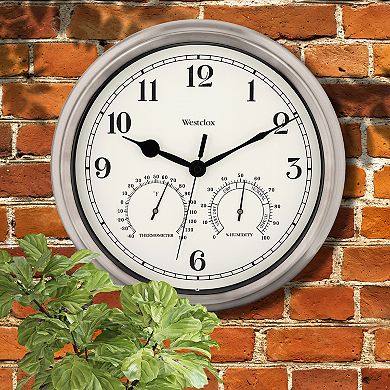 Westclox 12 in. Metal Indoor & Outdoor Clock