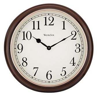 Westclox 15.5 in Woodgrain Finish Wall Clock