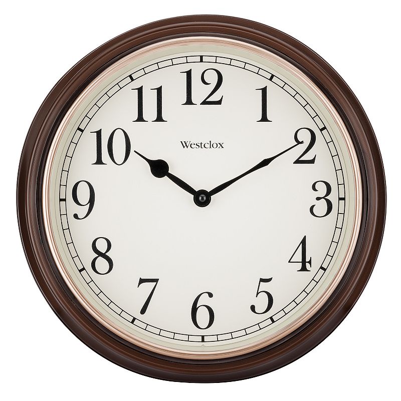 UPC 844220006097 product image for Westclox 15.5 in. Woodgrain Finish Wall Clock, Brown | upcitemdb.com