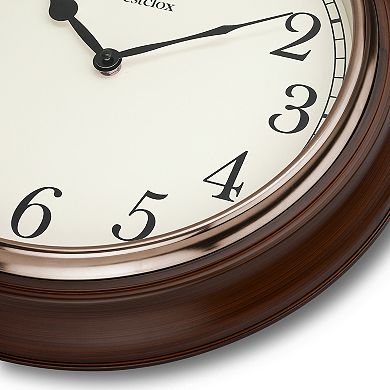 Westclox 15.5 in. Woodgrain Finish Wall Clock