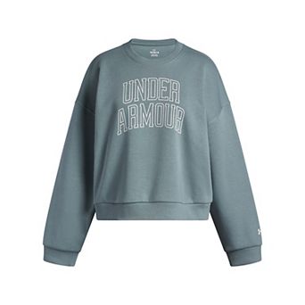 Girls 8-18 Under Armour Rival Fleece Varsity Oversized Crew Sweatshirt