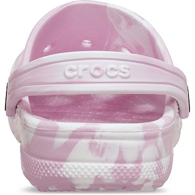 Crocs Baya Marbled Toddler Slip-On Clogs