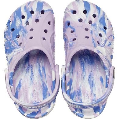 Crocs Baya Marbled Kids Slip-On Clogs