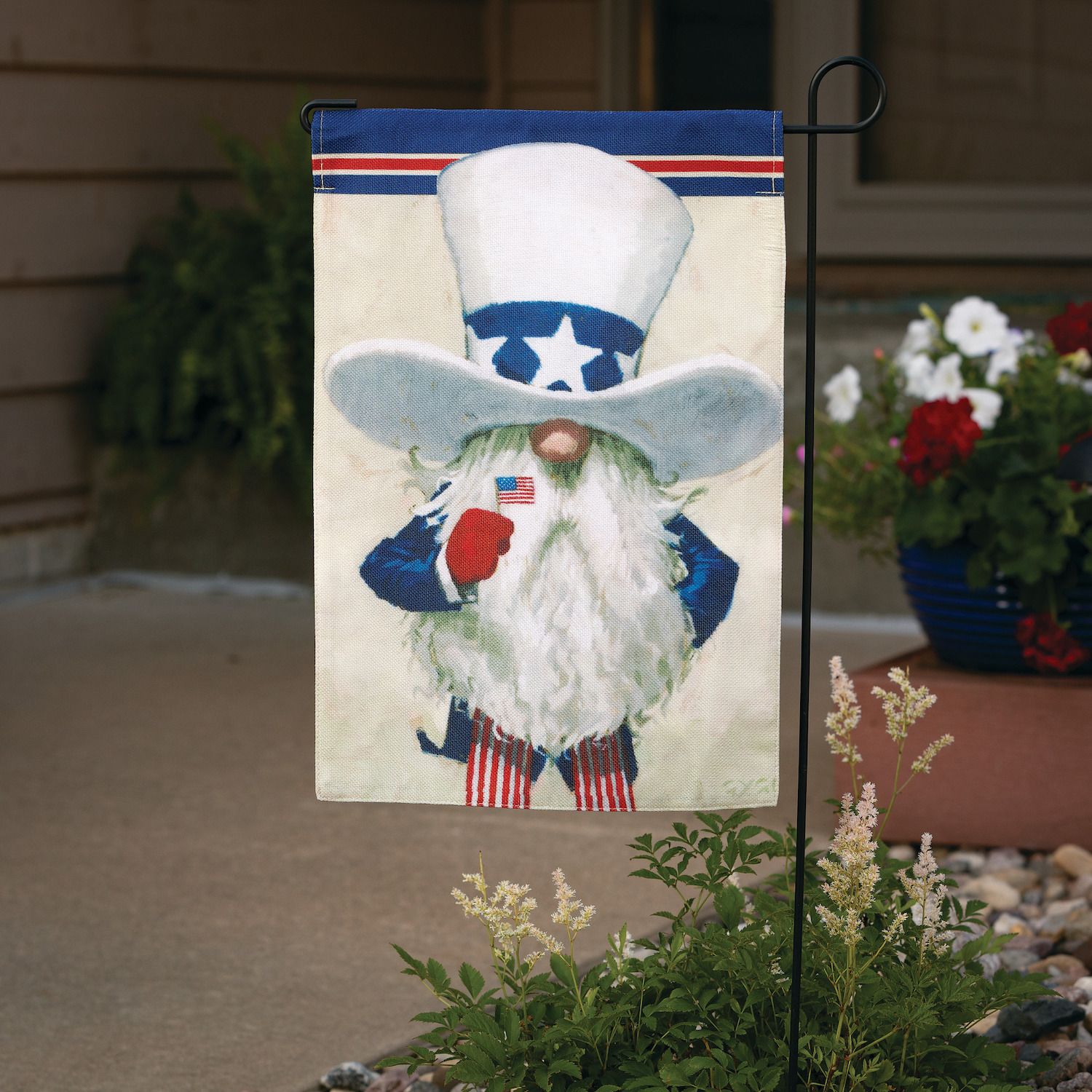 Glitzhome® 36 Wood Patriotic Uncle Sam Yard Stake Décor