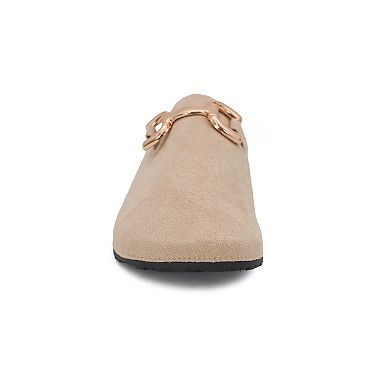 Yoki GILA-202 Women's Faux Suede Slip-On Cork Clogs