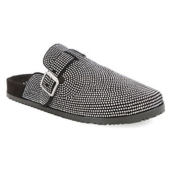 Yoki TAMARA-03 Women's Rhinestone Coated Slip-On Buckle Clogs