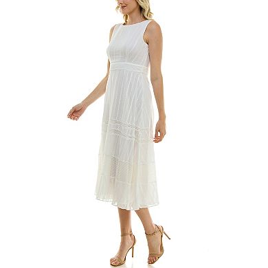 Women's Taylor Boatneck Embroidered Midi Dress