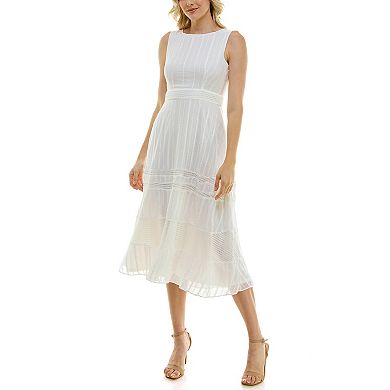 Women's Taylor Boatneck Embroidered Midi Dress