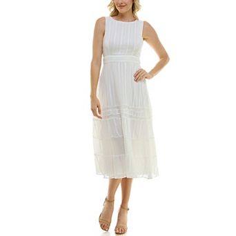 Women's Taylor Boatneck Embroidered Midi Dress