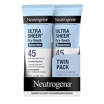 Neutrogena Ultra Sheer Dry-Touch SPF 45 Sunscreen Lotion 2 pk Set