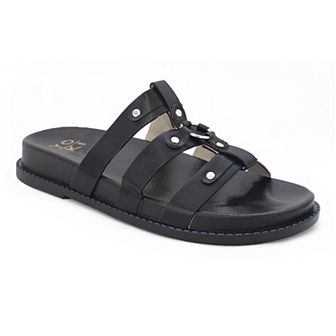 Yoki Nicole-17 Women's Fisherman Footbed Flat Slide Sandals