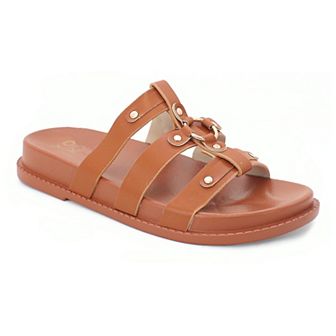Yoki Nicole-17 Women's Fisherman Footbed Flat Slide Sandals