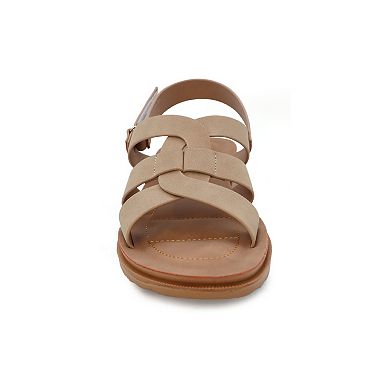 Yoki Carlota-04 Women's Criss-Cross Upper Slide Sandals