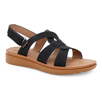 Yoki Carlota-04 Women's Criss-Cross Upper Slide Sandals