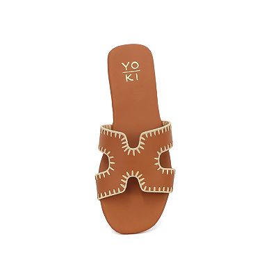 Yoki Essie-29 Women's Open Toe H-Band Stitch Sandals