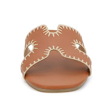 Yoki Essie-29 Women's Open Toe H-Band Stitch Sandals