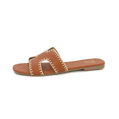 Yoki Essie-29 Women's Open Toe H-Band Stitch Sandals