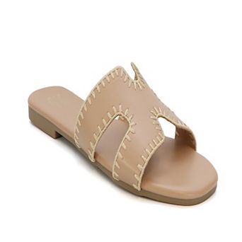 Yoki Essie-29 Women's Open Toe H-Band Stitch Sandals
