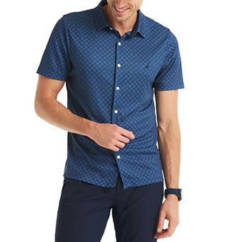 Nautica Printed Classic Fit Button-Down Polo