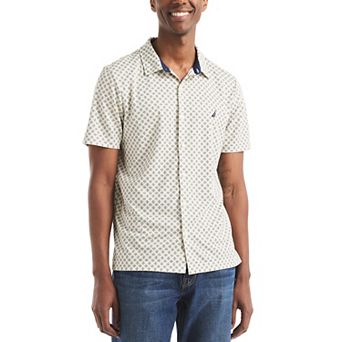 Nautica Printed Classic Fit Button-Down Polo