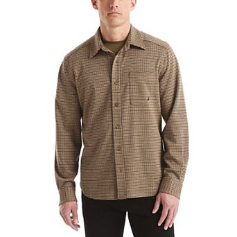 Men's Nautica Houndstooth Long Sleeve Woven Shirt
