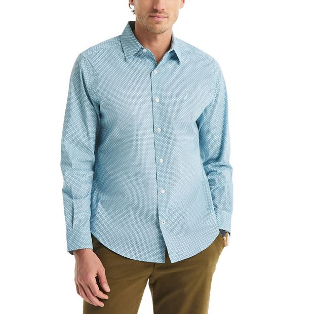 Nautica Men's Printed Regular-Fit Dress Shirt - Shirts