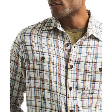 Men's Nautica Long Sleeve Stretch Flannel Plaid Shirt