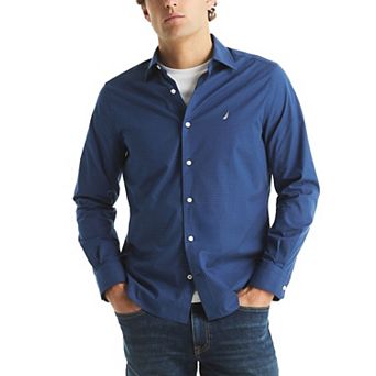 Men's Nautica Long Sleeve Plaid Button-Down Shirt
