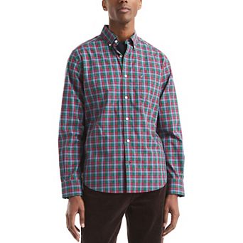 Men's Nautica Long Sleeve Plaid Button-Down Shirt