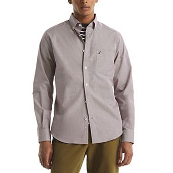 Men's Nautica Long Sleeve Plaid Button-Down Shirt