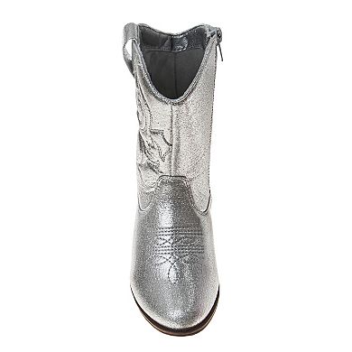Kensie Girl Metallic Cowboy Boots