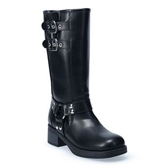 SO® Women's Knee-High Buckle Detail Boots