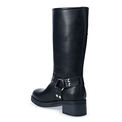 SO® Women's Knee-High Buckle Detail Boots