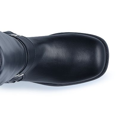 SO® Women's Knee-High Buckle Detail Boots