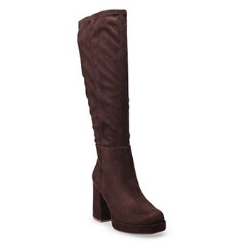 SO® Tall Platform Women's Block Heel Knee-High Boots