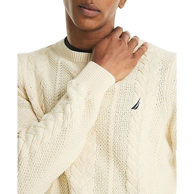 Men's Nautica Cable Knit Crewneck Sweater