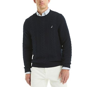 Men's Nautica Cable Knit Crewneck Sweater