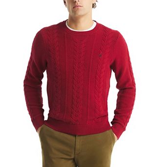 Men's Nautica Cable Knit Crewneck Sweater