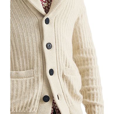Men's Nautica Textured Shawl Cardigan Sweater